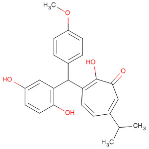 104598-48-3  2,4,6-Cycloheptatrien-1-one,3-[(2,5-dihydroxyphenyl)(4-methoxyphenyl)methyl]-2-hydroxy-6-(1-methylethyl)-