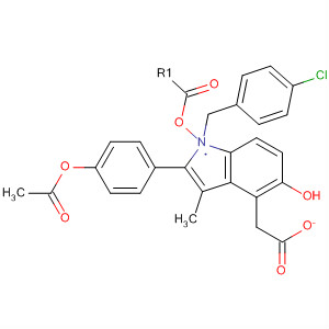104599-27-1  1H-Indol-5-ol,2-[4-(acetyloxy)phenyl]-1-[(4-chlorophenyl)methyl]-3-methyl-, acetate(ester)