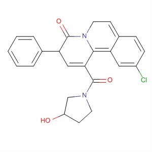 104604-62-8  3-Pyrrolidinol,1-[(10-chloro-4-oxo-3-phenyl-4H-benzo[a]quinolizin-1-yl)carbonyl]-