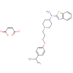 104606-27-1  2-Benzothiazolamine,N-methyl-N-[1-[3-[4-(1-methylethyl)phenoxy]propyl]-4-piperidinyl]-,(Z)-2-butenedioate (1:1)