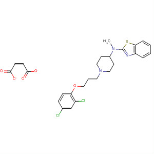 104606-29-3  2-Benzothiazolamine,N-[1-[3-(2,4-dichlorophenoxy)propyl]-4-piperidinyl]-N-methyl-,(Z)-2-butenedioate (1:1)