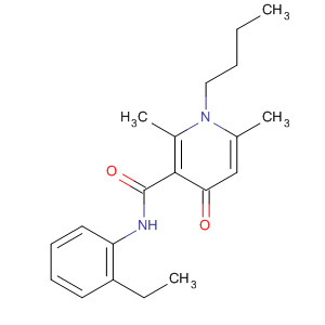 104733-81-5  3-Pyridinecarboxamide,1-butyl-N-(2-ethylphenyl)-1,4-dihydro-2,6-dimethyl-4-oxo- 104733-81-5  3-Pyridinecarboxamide,1-butyl-N-(2-ethylphenyl)-1,4-dihydro-2,6-dimethyl-4-oxo-
