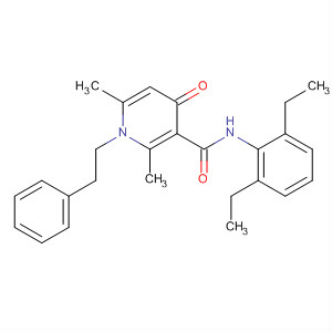 104734-63-6  3-Pyridinecarboxamide,N-(2,6-diethylphenyl)-1,4-dihydro-2,6-dimethyl-4-oxo-1-(2-phenylethyl)- 104734-63-6  3-Pyridinecarboxamide,N-(2,6-diethylphenyl)-1,4-dihydro-2,6-dimethyl-4-oxo-1-(2-phenylethyl)-