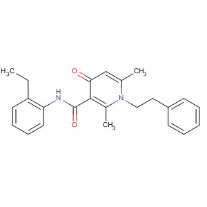 104735-35-5  3-Pyridinecarboxamide,N-(2-ethylphenyl)-1,4-dihydro-2,6-dimethyl-4-oxo-1-(2-phenylethyl)- 104735-35-5  3-Pyridinecarboxamide,N-(2-ethylphenyl)-1,4-dihydro-2,6-dimethyl-4-oxo-1-(2-phenylethyl)-