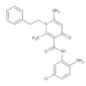 104735-59-3  3-Pyridinecarboxamide,N-(5-chloro-2-methylphenyl)-1,4-dihydro-2,6-dimethyl-4-oxo-1-(2-phenylethyl)-