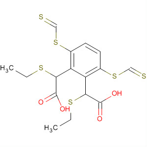104976-84-3  Acetic acid, 2,2'-[1,4-phenylenebis(carbonothioylthio)]bis[2-(ethylthio)-