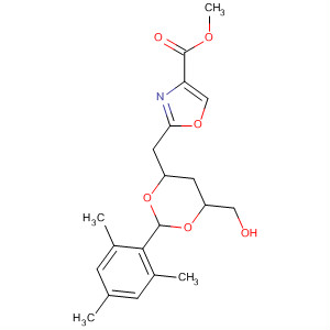 105228-53-3  4-Oxazolecarboxylic acid,2-[[6-(hydroxymethyl)-2-(2,4,6-trimethylphenyl)-1,3-dioxan-4-yl]methyl]-,methyl ester