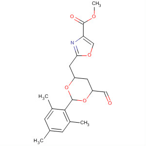 105228-54-4  4-Oxazolecarboxylic acid,2-[[6-formyl-2-(2,4,6-trimethylphenyl)-1,3-dioxan-4-yl]methyl]-, methylester