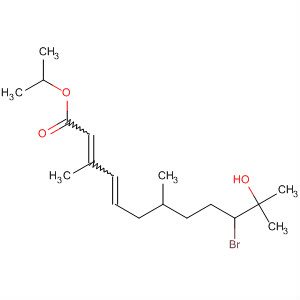 105373-43-1  2,4-Dodecadienoic acid, 10-bromo-11-hydroxy-3,7,11-trimethyl-,1-methylethyl ester