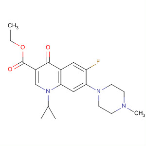 105377-09-1  3-Quinolinecarboxylic acid,1-cyclopropyl-6-fluoro-1,4-dihydro-7-(4-methyl-1-piperazinyl)-4-oxo-,ethyl ester