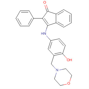 105464-44-6  1H-Inden-1-one,3-[[4-hydroxy-3-(4-morpholinylmethyl)phenyl]amino]-2-phenyl-