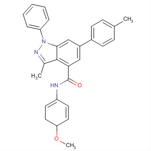 105509-37-3  1H-Indazole-4-carboxamide,4,5-dihydro-N-(4-methoxyphenyl)-3-methyl-6-(4-methylphenyl)-1-phenyl-