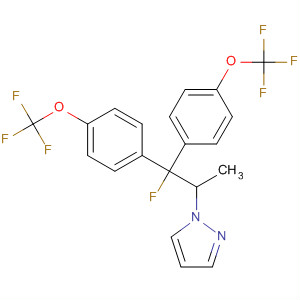105529-34-8  1H-Pyrazole,1-[2-fluoro-1-methyl-2,2-bis[4-(trifluoromethoxy)phenyl]ethyl]-