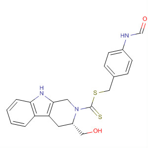 105545-57-1  2H-Pyrido[3,4-b]indole-2-carbodithioic acid,1,3,4,9-tetrahydro-3-(hydroxymethyl)-, [4-(formylamino)phenyl]methylester, (S)-