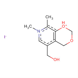 105551-05-1  4H-1,3-Dioxino[4,5-c]pyridinium, 5-(hydroxymethyl)-7,8-dimethyl-,iodide