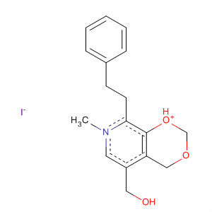 105551-23-3  4H-1,3-Dioxino[4,5-c]pyridinium,5-(hydroxymethyl)-7-methyl-8-(2-phenylethyl)-, iodide