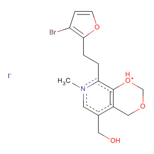 105551-25-5  4H-1,3-Dioxino[4,5-c]pyridinium,8-[2-(3-bromo-2-furanyl)ethyl]-5-(hydroxymethyl)-7-methyl-, iodide