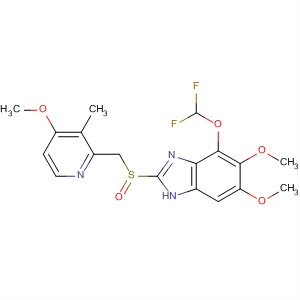 105567-68-8  1H-Benzimidazole,4-(difluoromethoxy)-5,6-dimethoxy-2-[[(4-methoxy-3-methyl-2-pyridinyl)methyl]sulfinyl]-
