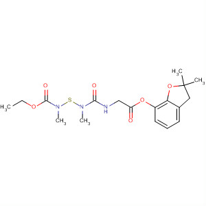 105571-43-5  3-Thia-2,4,6-triazaoctanedioic acid, 2,4-dimethyl-5-oxo-,1-(2,3-dihydro-2,2-dimethyl-7-benzofuranyl) 8-ethyl ester