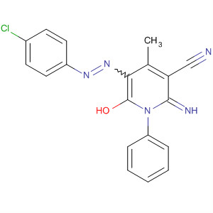 105576-95-2  3-Pyridinecarbonitrile,5-[(4-chlorophenyl)azo]-1,2-dihydro-6-hydroxy-2-imino-4-methyl-1-phenyl-