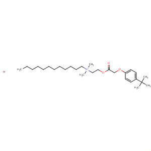 102719-77-7  1-Dodecanaminium,N-[2-[[[4-(1,1-dimethylethyl)phenoxy]acetyl]oxy]ethyl]-N,N-dimethyl-,bromide