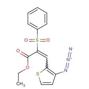102820-43-9  2-Propenoic acid, 3-(3-azido-2-thienyl)-2-(phenylsulfonyl)-, ethyl ester