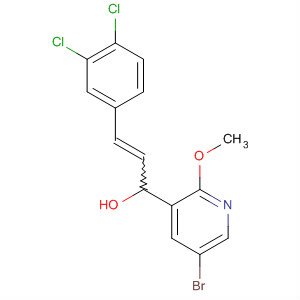 102830-78-4  3-Pyridinemethanol,5-bromo-a-[2-(3,4-dichlorophenyl)ethenyl]-2-methoxy-, (E)-