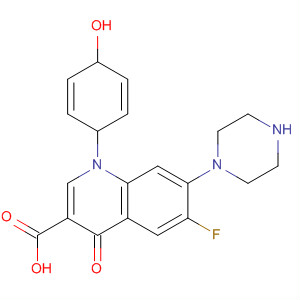 102855-68-5  3-Quinolinecarboxylic acid,6-fluoro-1,4-dihydro-1-(4-hydroxyphenyl)-4-oxo-7-(1-piperazinyl)-