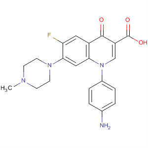 102855-98-1  3-Quinolinecarboxylic acid,1-(4-aminophenyl)-6-fluoro-1,4-dihydro-7-(4-methyl-1-piperazinyl)-4-oxo-