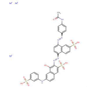 103516-82-1  2-Naphthalenesulfonic acid,3-[[4-[[4-(acetylamino)phenyl]azo]-6-sulfo-1-naphthalenyl]azo]-4-hydroxy-6-[(3-sulfophenyl)amino]-, trisodium salt