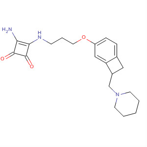 103927-97-5  3-Cyclobutene-1,2-dione,3-amino-4-[[3-[[8-(1-piperidinylmethyl)bicyclo[4.2.0]octa-1,3,5-trien-3-yl]oxy]propyl]amino]-