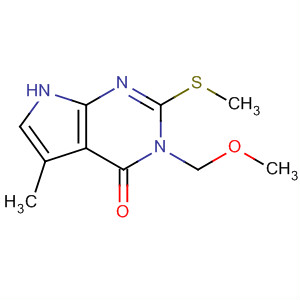 103949-71-9  4H-Pyrrolo[2,3-d]pyrimidin-4-one,3,7-dihydro-3-(methoxymethyl)-5-methyl-2-(methylthio)-