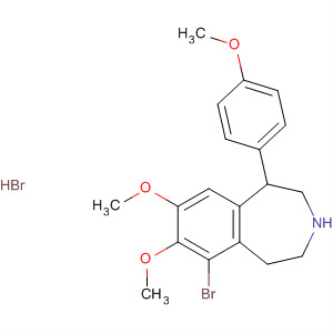 104113-82-8  1H-3-Benzazepine,6-bromo-2,3,4,5-tetrahydro-7,8-dimethoxy-1-(4-methoxyphenyl)-,hydrobromide