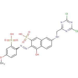 104207-46-7  2-Naphthalenesulfonic acid,7-[(4,6-dichloro-1,3,5-triazin-2-yl)methylamino]-4-hydroxy-3-[(4-methoxy-2-sulfophenyl)azo]-