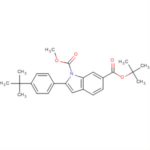 104224-15-9  1H-Indole-1,6-dicarboxylic acid, 2-[4-(1,1-dimethylethyl)phenyl]-,1-(1,1-dimethylethyl) 6-methyl ester