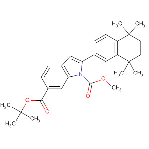 104224-17-1  1H-Indole-1,6-dicarboxylic acid,2-(5,6,7,8-tetrahydro-5,5,8,8-tetramethyl-2-naphthalenyl)-,1-(1,1-dimethylethyl) 6-methyl ester