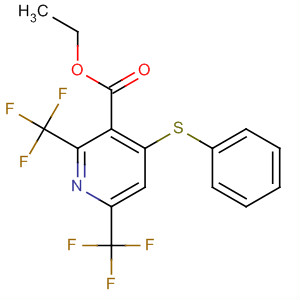 104232-10-2  3-Pyridinecarboxylic acid, 4-(phenylthio)-2,6-bis(trifluoromethyl)-, ethylester 104232-10-2  3-Pyridinecarboxylic acid, 4-(phenylthio)-2,6-bis(trifluoromethyl)-, ethylester