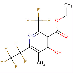 104232-55-5  3-Pyridinecarboxylic acid,4-hydroxy-5-methyl-6-(pentafluoroethyl)-2-(trifluoromethyl)-, ethyl ester 104232-55-5  3-Pyridinecarboxylic acid,4-hydroxy-5-methyl-6-(pentafluoroethyl)-2-(trifluoromethyl)-, ethyl ester
