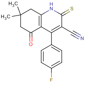 104309-82-2  3-Quinolinecarbonitrile,4-(4-fluorophenyl)-1,2,5,6,7,8-hexahydro-7,7-dimethyl-5-oxo-2-thioxo-