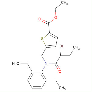 100007-11-2  2-Thiophenecarboxylic acid,5-[[(2-bromo-1-oxobutyl)(2,6-diethylphenyl)amino]methyl]-, ethyl ester