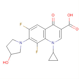 100361-16-8  3-Quinolinecarboxylic acid,1-cyclopropyl-6,8-difluoro-1,4-dihydro-7-(3-hydroxy-1-pyrrolidinyl)-4-oxo-