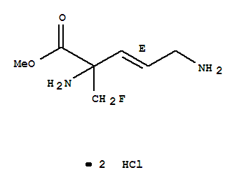 100924-67-2  3-Pentenoic acid,2,5-diamino-2-(fluoromethyl)-, methyl ester, dihydrochloride, (3E)- (9CI) 100924-67-2  3-Pentenoic acid,2,5-diamino-2-(fluoromethyl)-, methyl ester, dihydrochloride, (3E)- (9CI)