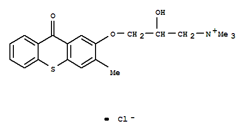 103430-20-2  1-Propanaminium,2-hydroxy-N,N,N-trimethyl-3-[(3-methyl-9-oxo-9H-thioxanthen-2-yl)oxy]-,chloride (1:1)