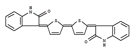 10362-71-7  2H-Indol-2-one,3-[5-[5-(1,2-dihydro-2-oxo-3H-indol-3-ylidene)-2(5H)-thienylidene]-2(5H)-thienylidene]-1,3-dihydro-