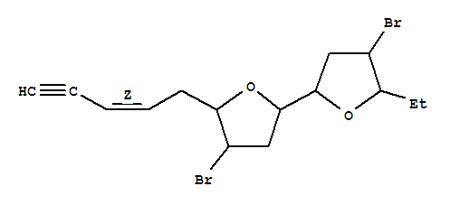 105013-69-2  2,2'-Bifuran,4,4'-dibromo-5-ethyloctahydro-5'-(2Z)-2-penten-4-yn-1-yl-