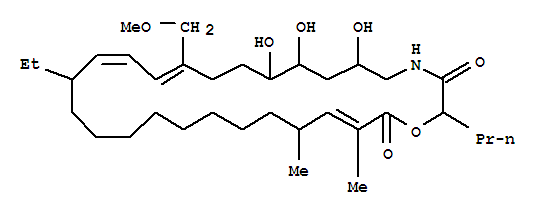 115932-36-0  1-Oxa-4-azacyclooctacosa-12,14,26-triene-3,28-dione,16-ethyl-6,8,9-trihydroxy-12-(methoxymethyl)-25,27-dimethyl-2-propyl-,(2S,6S,8S,9R,12Z,14E,16R,25R,26E)- (9CI)