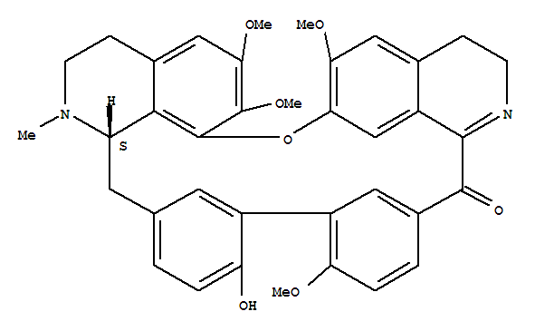 116084-91-4  2H,16H-1,24-Etheno-6,10:11,15-dimethenopyrido[2',3':17,18]oxacycloeicosino[2,3,4-ij]isoquinolin-5(3H)-one,16a,17,18,19-tetrahydro-12-hydroxy-9,21,22,26-tetramethoxy-17-methyl-, (16aS)-(9CI)