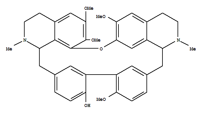 116127-41-4  2H,16H-1,24-Etheno-6,10:11,15-dimethenopyrido[2',3':17,18]oxacycloeicosino[2,3,4-ij]isoquinolin-12-ol,3,4,4a,5,16a,17,18,19-octahydro-9,21,22,26-tetramethoxy-4,17-dimethyl-, (4aS,16aS)-(9CI)