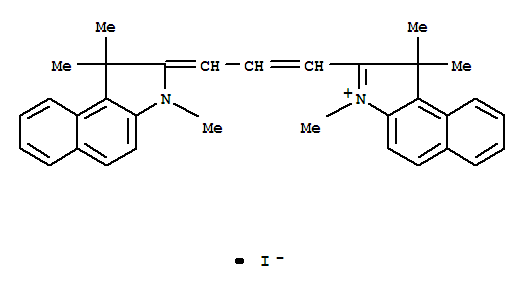 130443-44-6  1H-Benz[e]indolium,2-[3-(1,3-dihydro-1,1,3-trimethyl-2H-benz[e]indol-2-ylidene)-1-propen-1-yl]-1,1,3-trimethyl-,iodide (1:1)