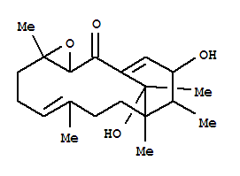 130566-37-9  4-Oxatricyclo[10.3.1.03,5]hexadeca-8,15-dien-2-one,14,16-dihydroxy-5,9,12,13,16-pentamethyl-, (3S,5R,8E,12S,13S,14S,16R)-